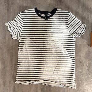 H&M Black and White Striped Tee